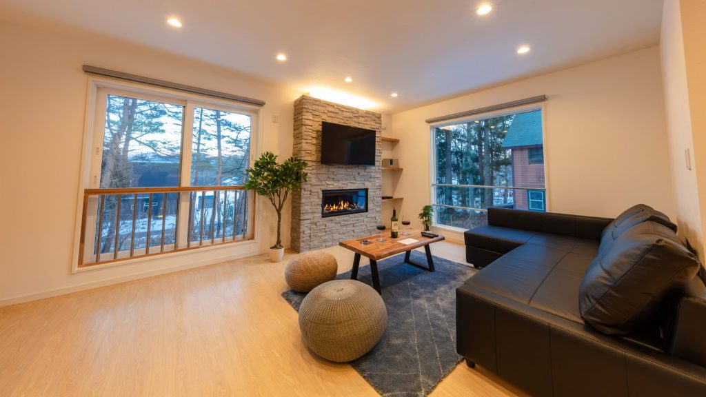 Family-friendly living room area to spend nagano in summer with Firefly Apartment B